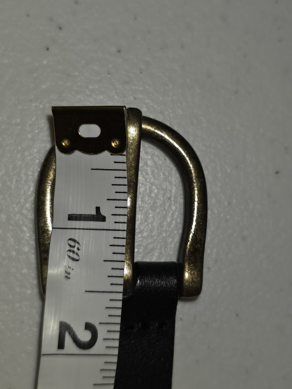 Time and Tru Black Leather Belt with Antiqued Brass Buckle Sz XL - Picture 14 of 16